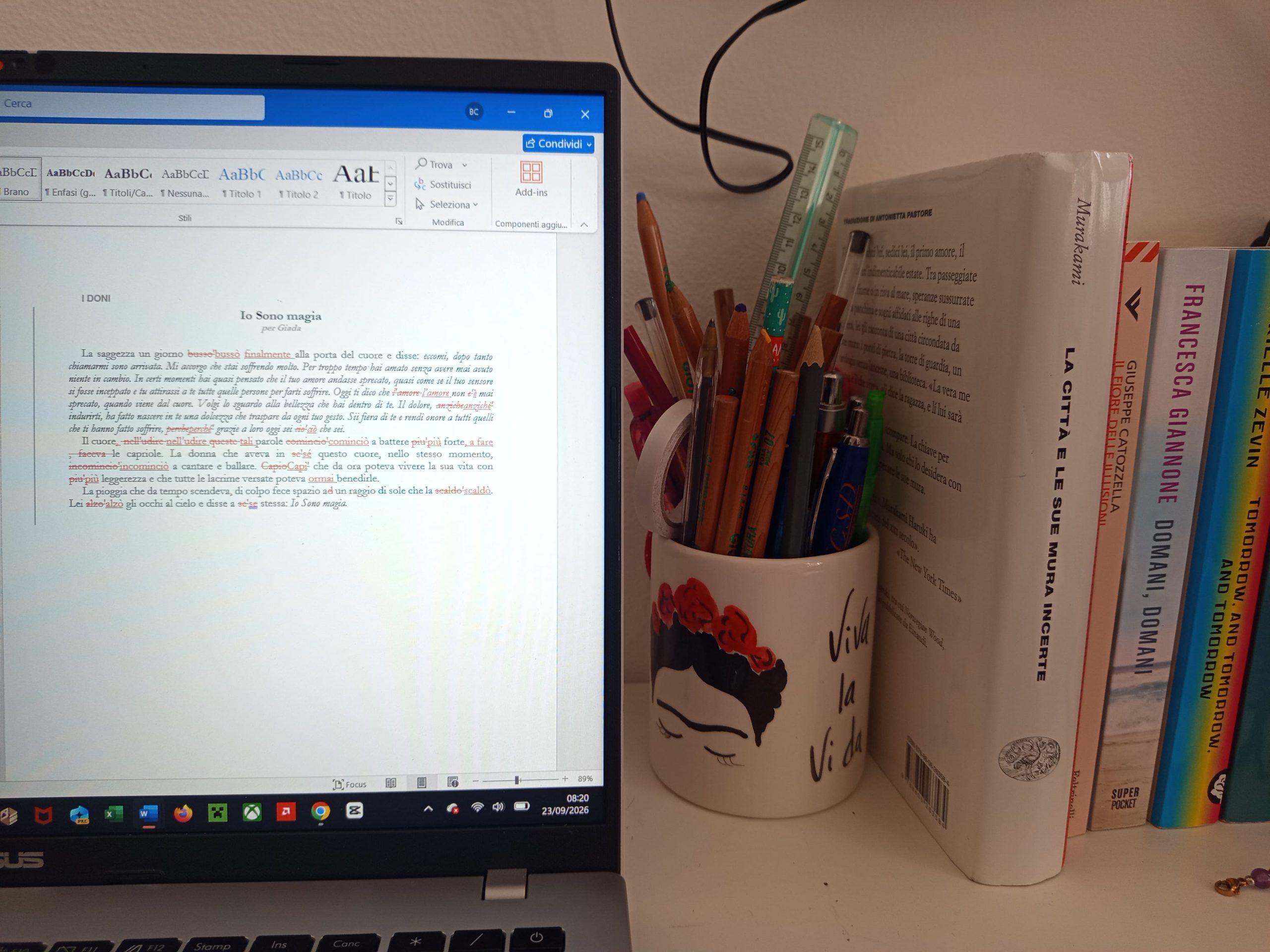 lavoro di editing, correzione bozza e scheda di valutazione di Bea book editor